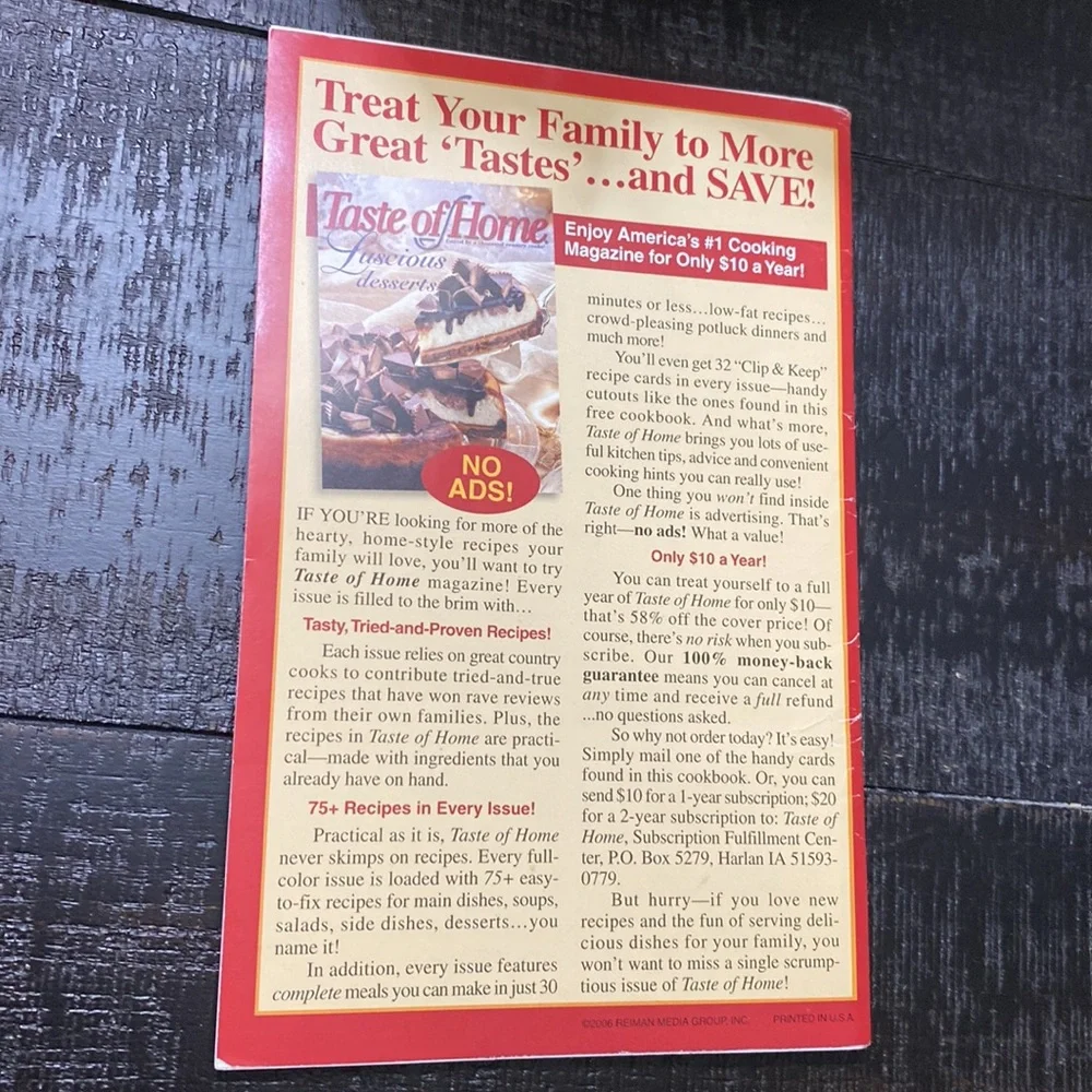 Group of 3 Cookbooks! Taste Of Home & Betty Crocker!